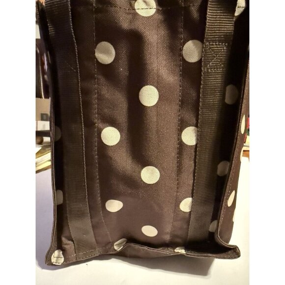 Reisenthel Bottle Carry Bag 9 Bottle Brown Polka Dots Strong Never Used - Picture 7 of 9